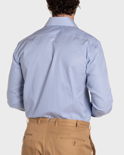 Light Blue Striped Satin Shirt