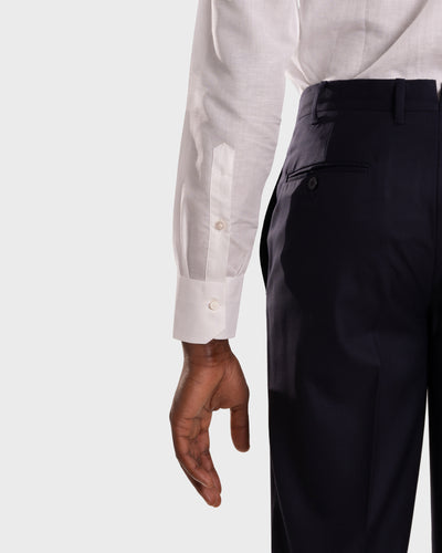 White Cotton-Linen Shirt