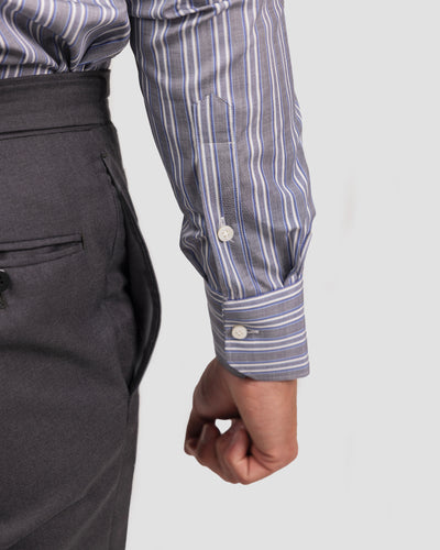 Camicia A Righe Signature Popeline