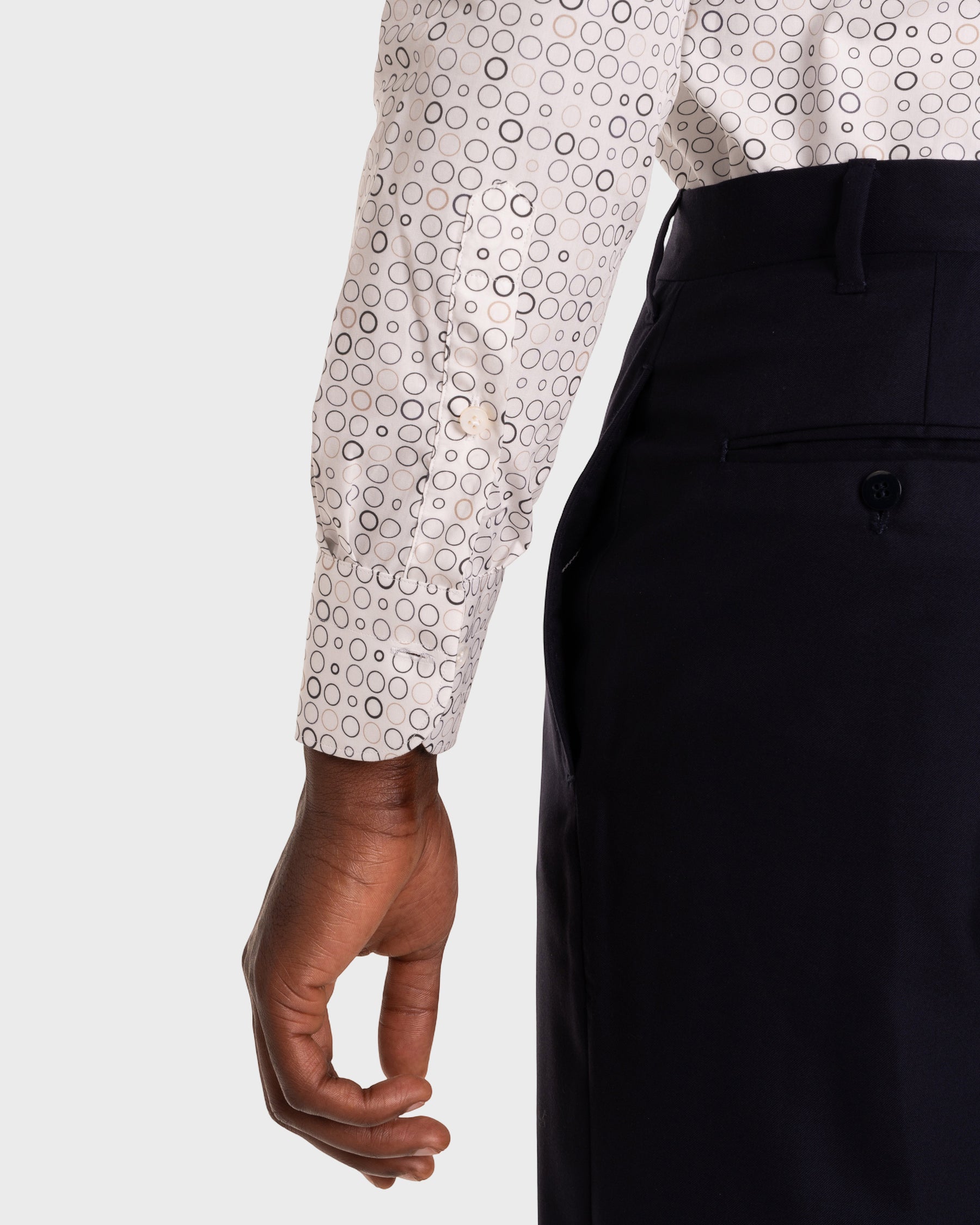 Camicia Stampa Geometrica Popeline