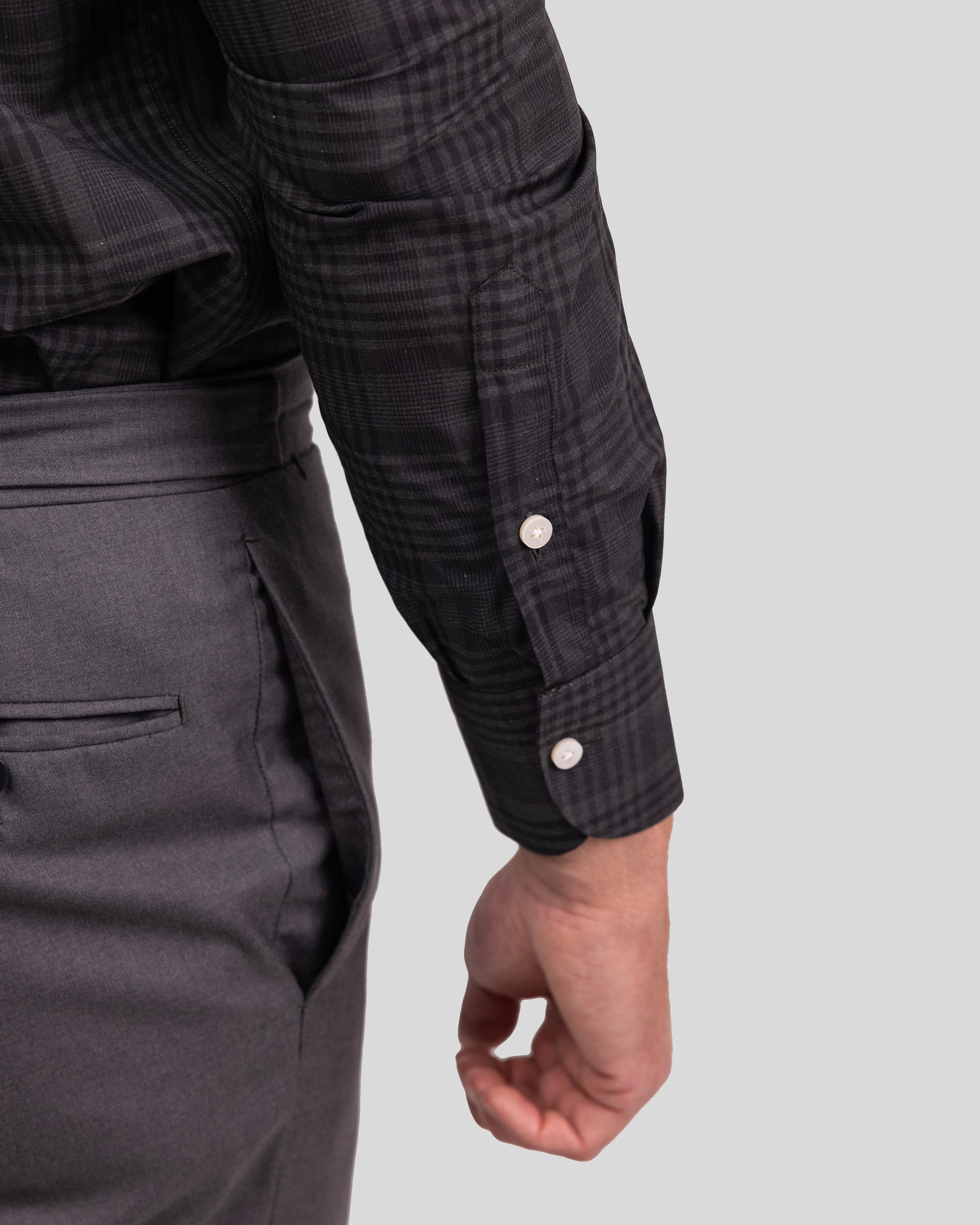 Camicia Quadri Nero e Grigio