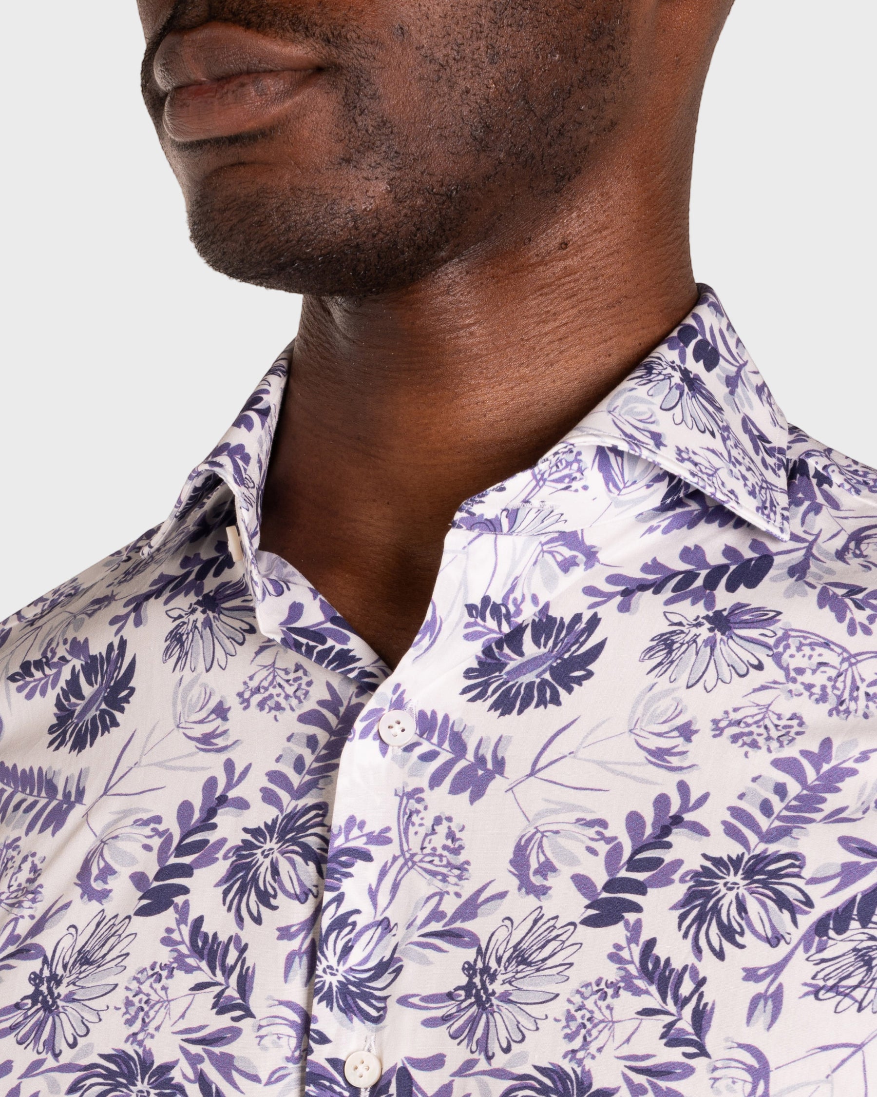 Camicia Stampa Floreale Popeline