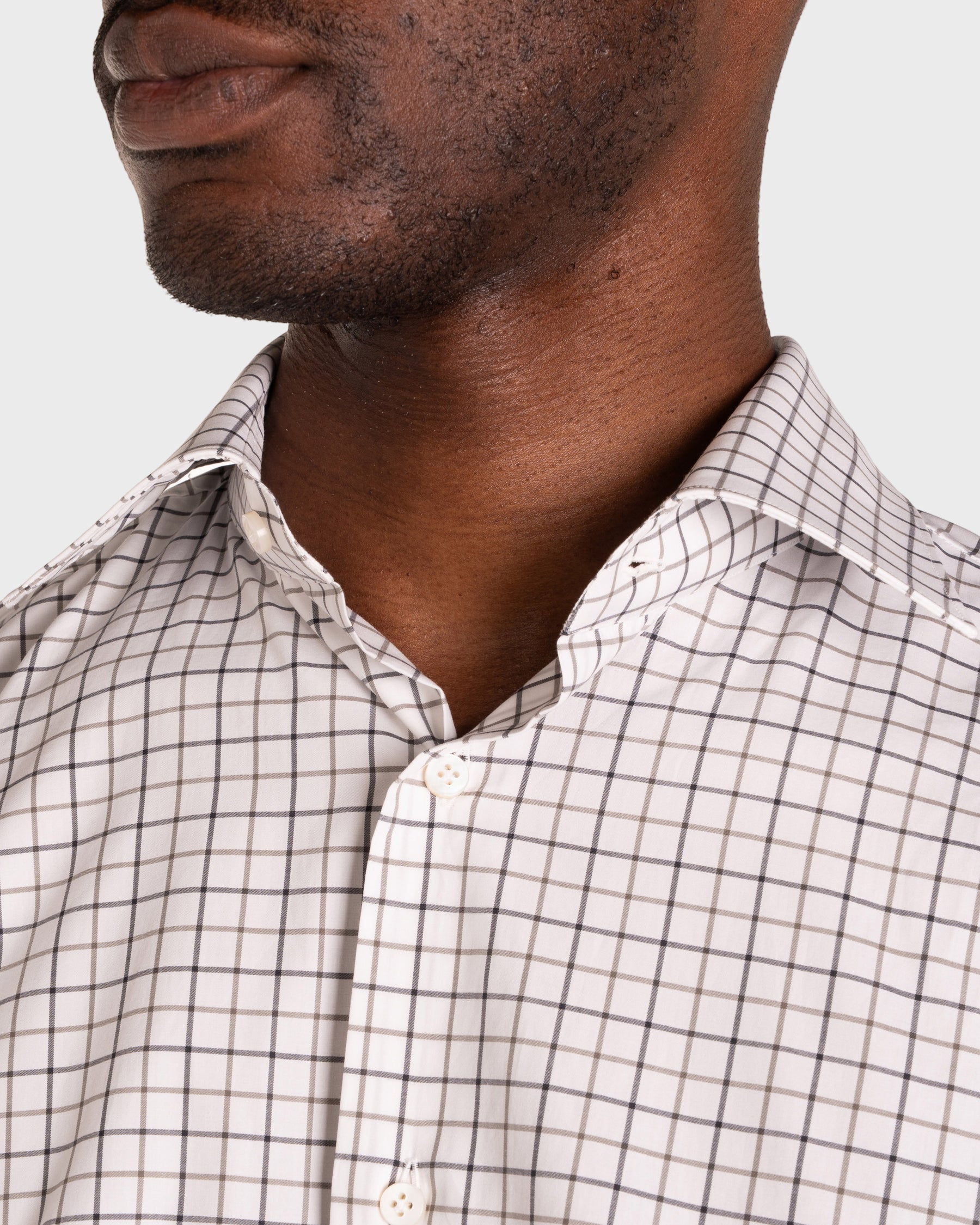 Camicia A Quadri Signature Popeline