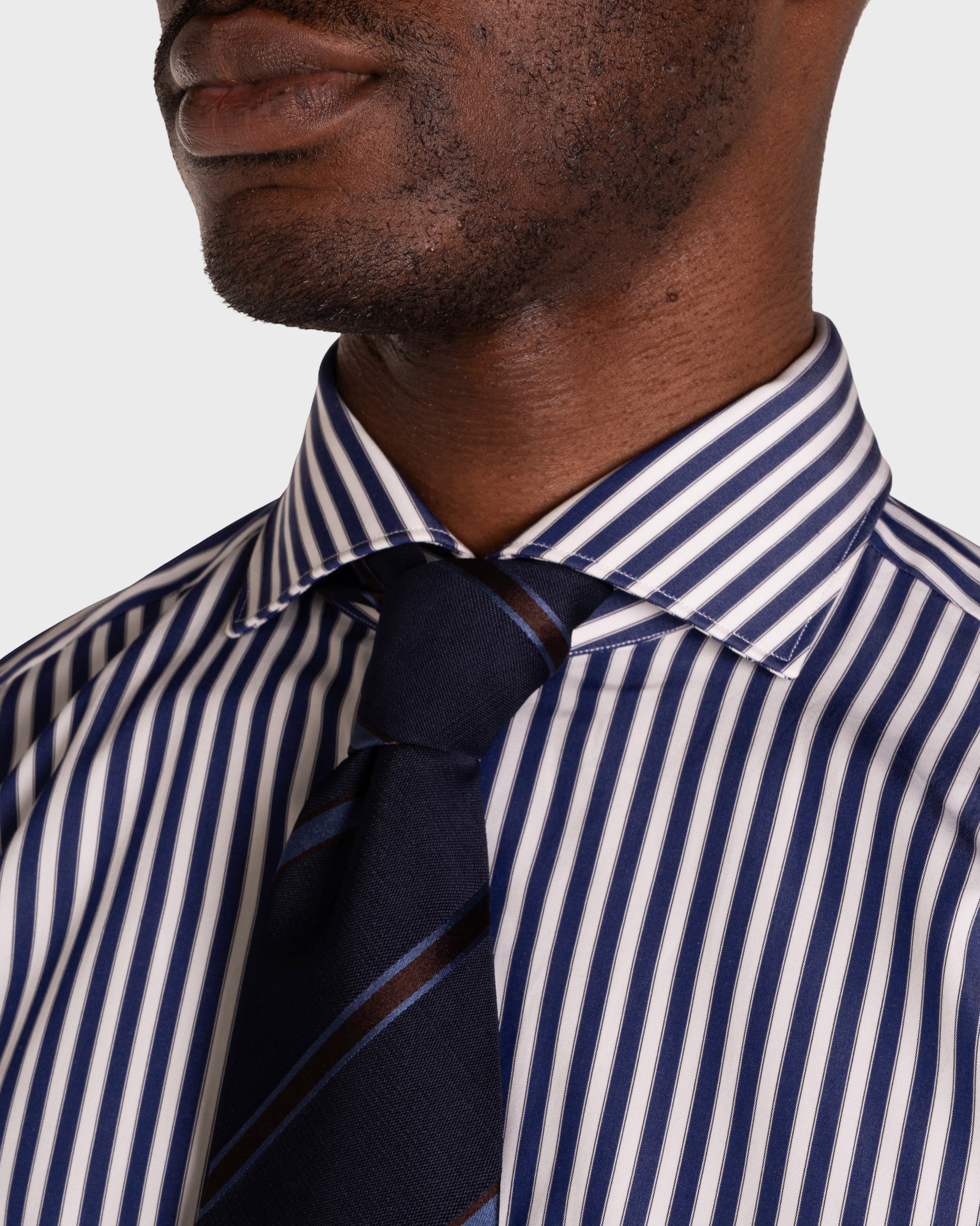 Camicia A Righe Signature Popeline