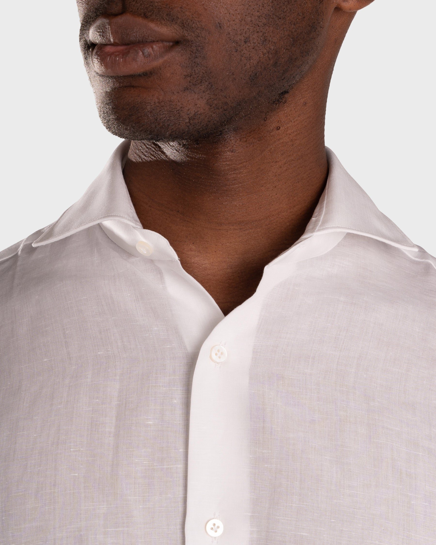 Camicia Bianca Cotone-Lino