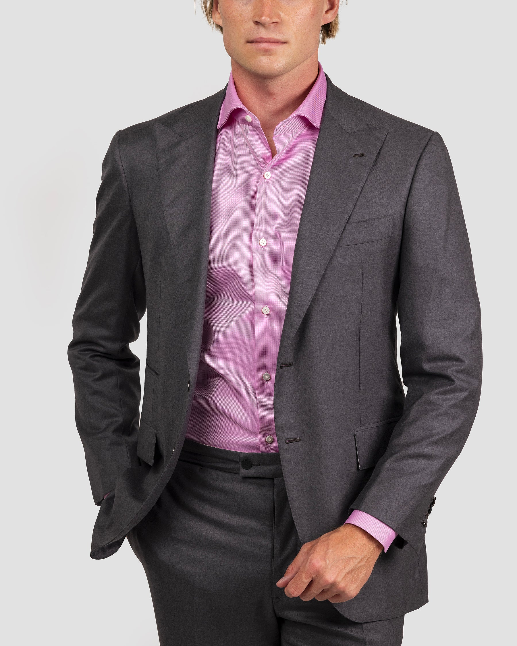 Camicia Unita Lilla Medio Oxford