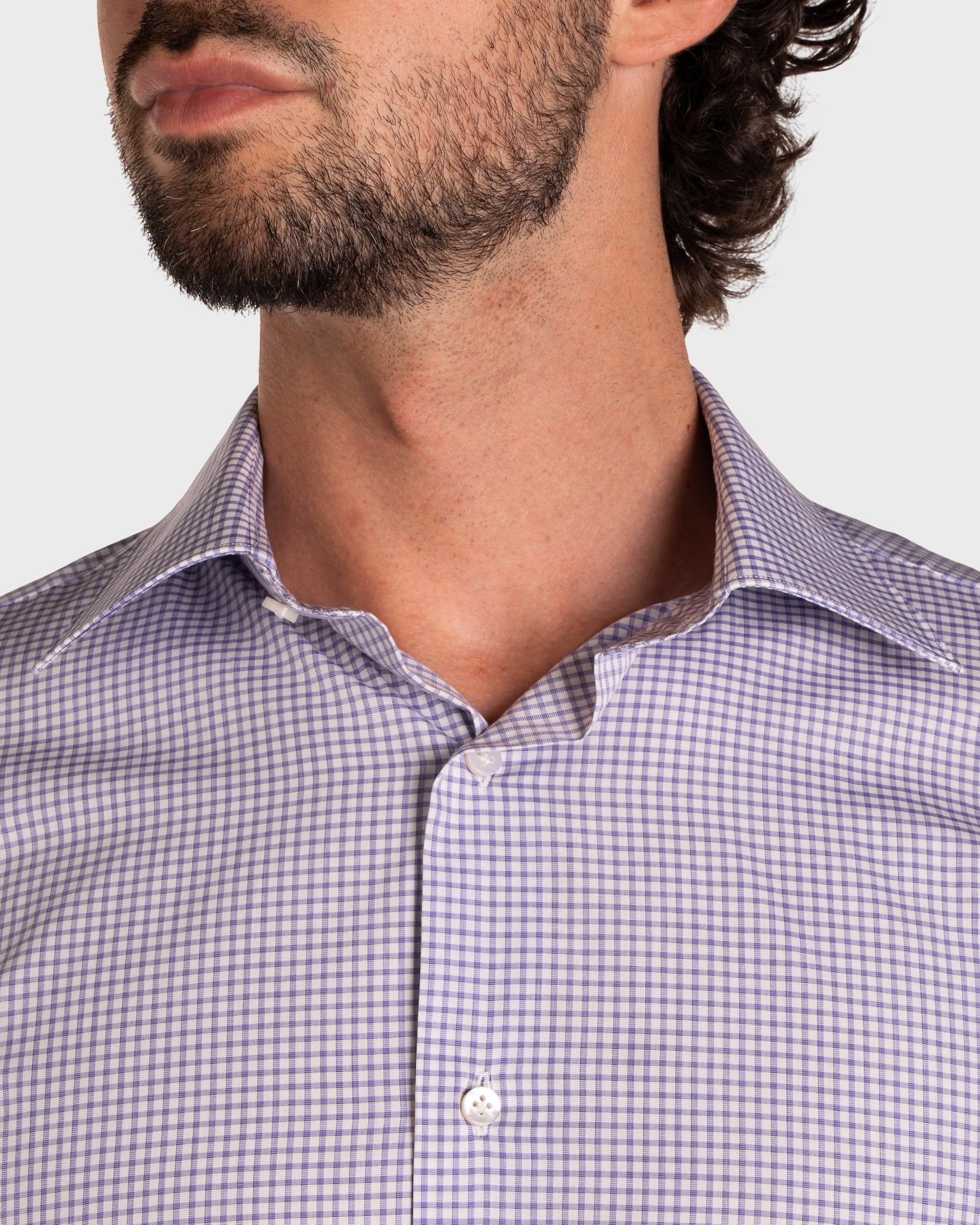 Camicia A Quadri Signature Popeline