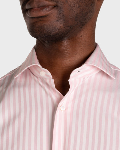 Pink Striped Poplin Shirt