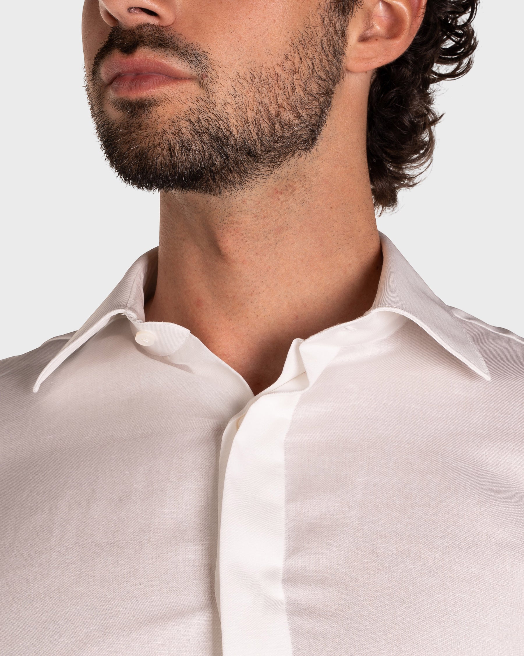Camicia Voile Cotone Fly Front