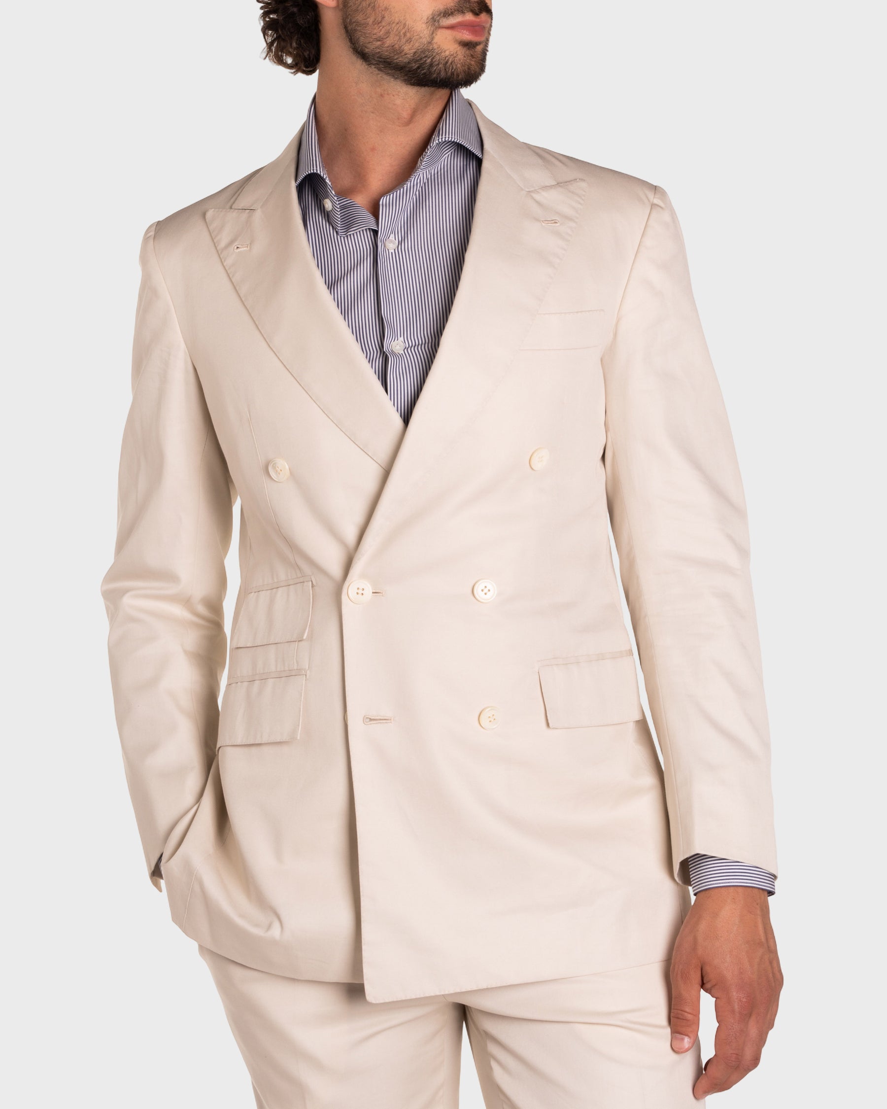 Camicia A Righe Sottili Popeline