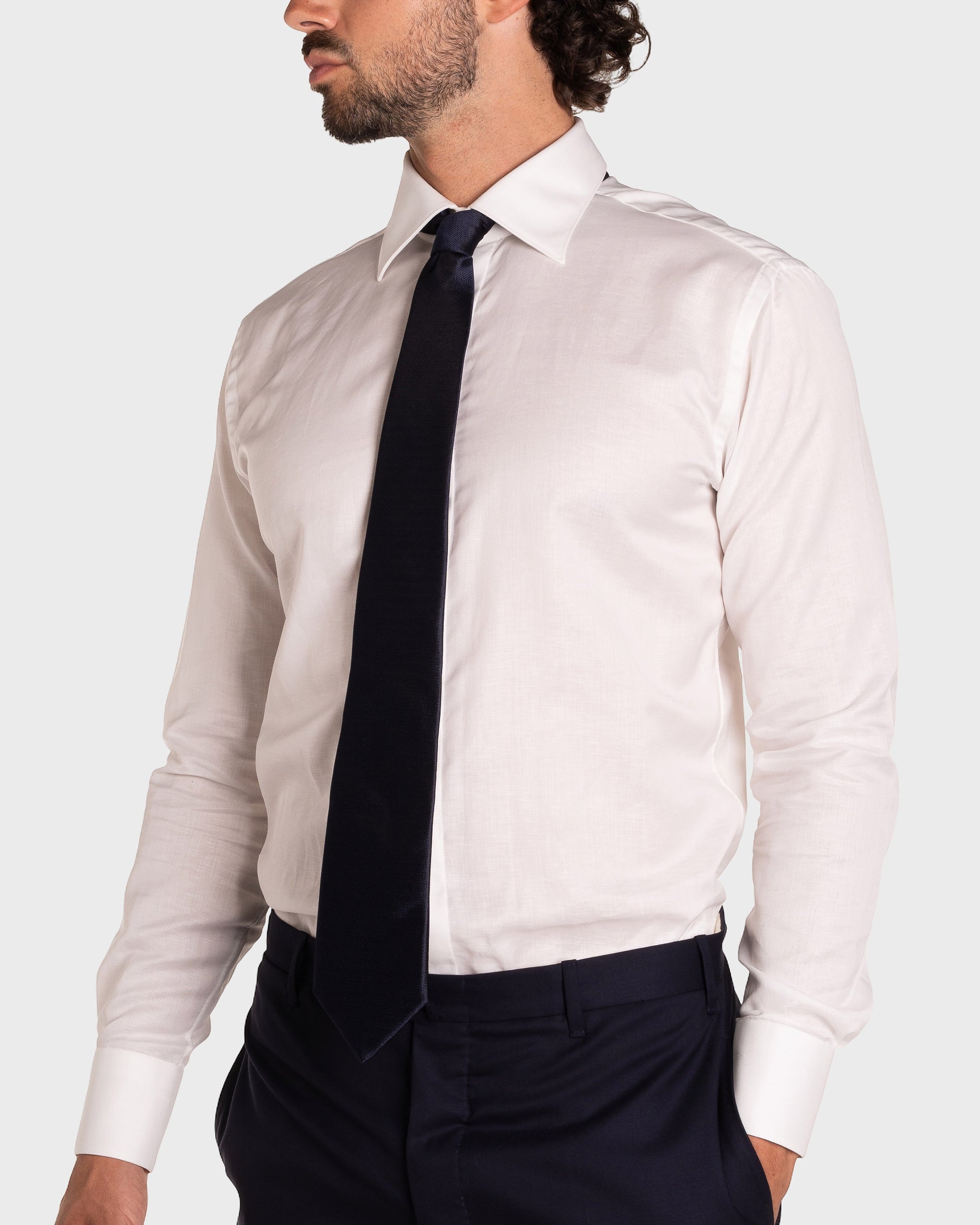 Camicia Voile Cotone Fly Front