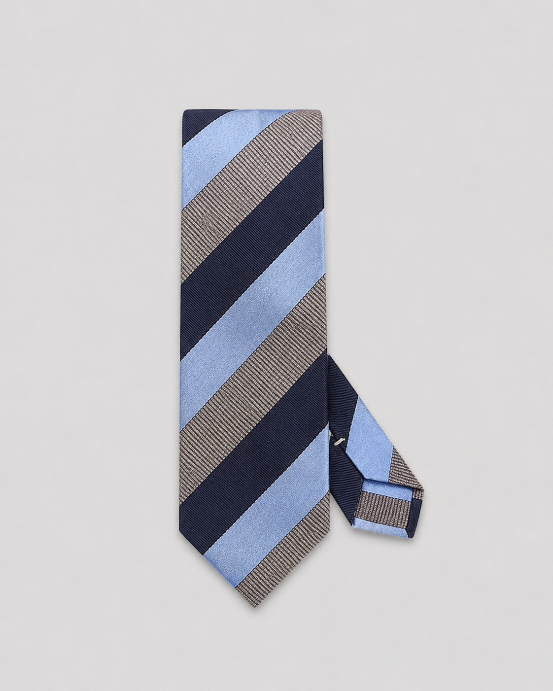 Cravatta  7 Pieghe Regimental Azzurro