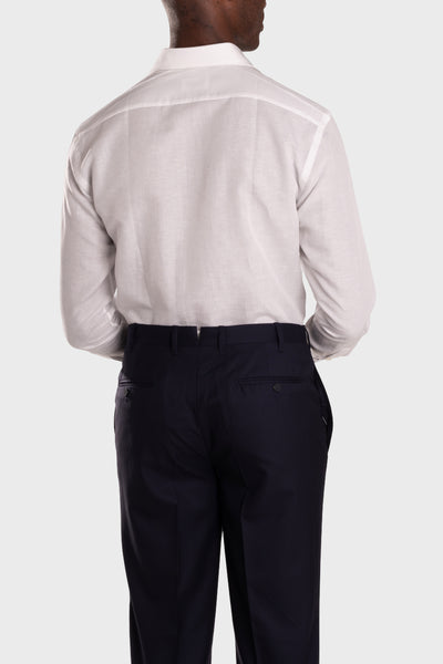 Camicia Bianca Cotone-Lino