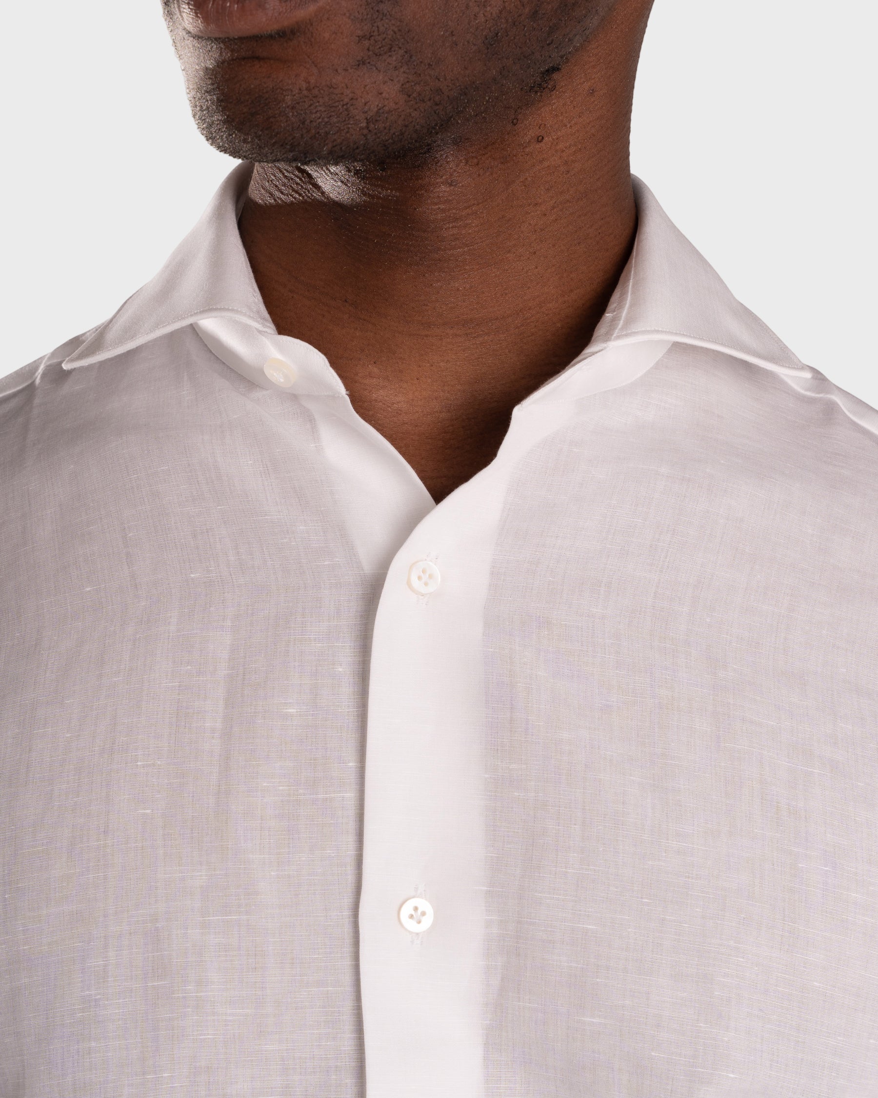 Camicia Bianca Cotone-Lino