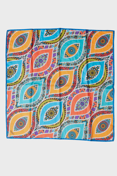 Greek Eye Printed Twill Scarf