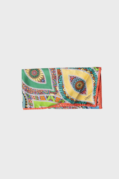 Greek Eye Printed Twill Scarf