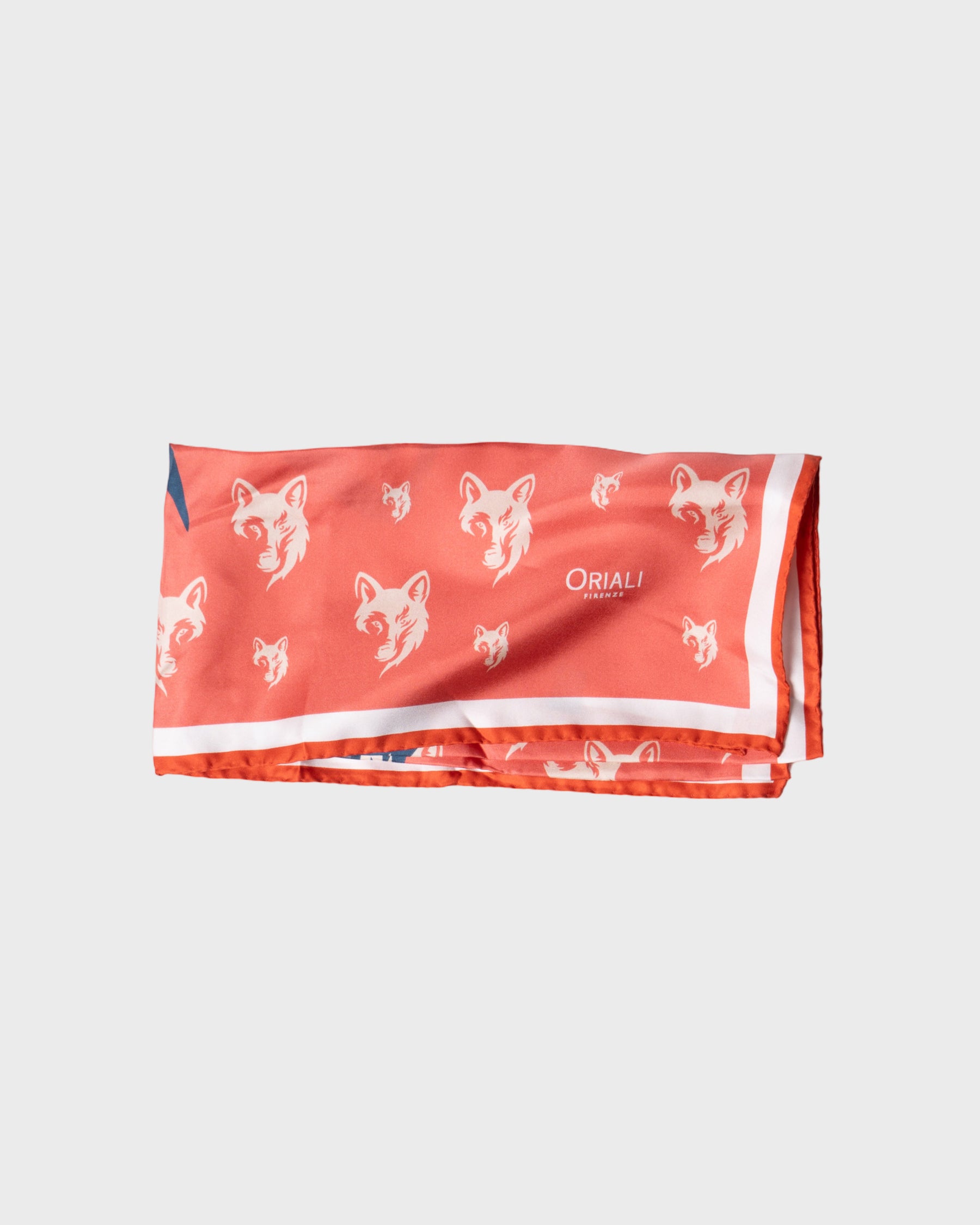 Foulard en sergé imprimé motif Loup