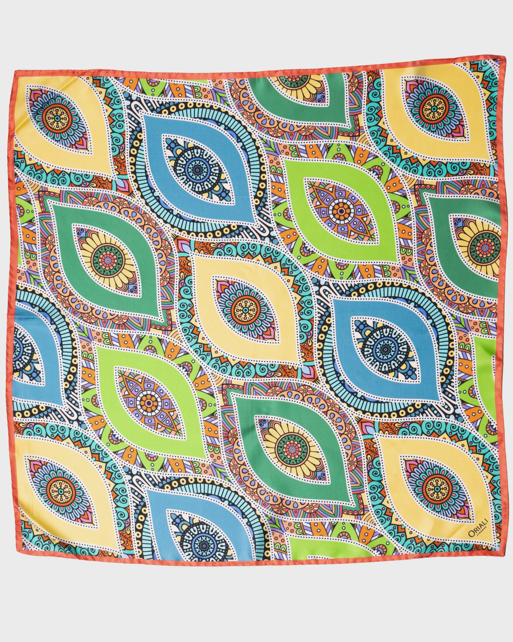 Foulard en sergé imprimé œil grec