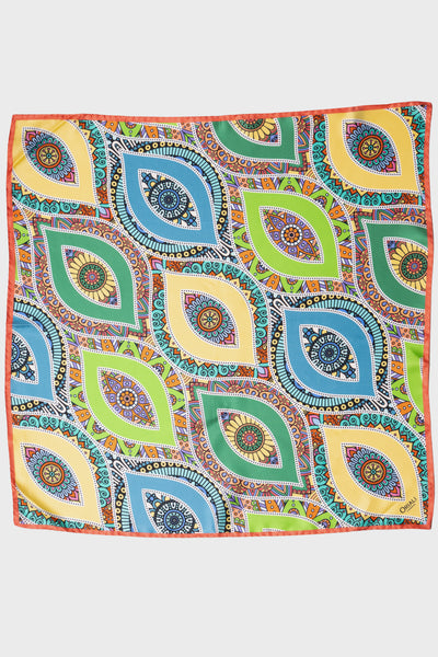 Greek Eye Printed Twill Scarf