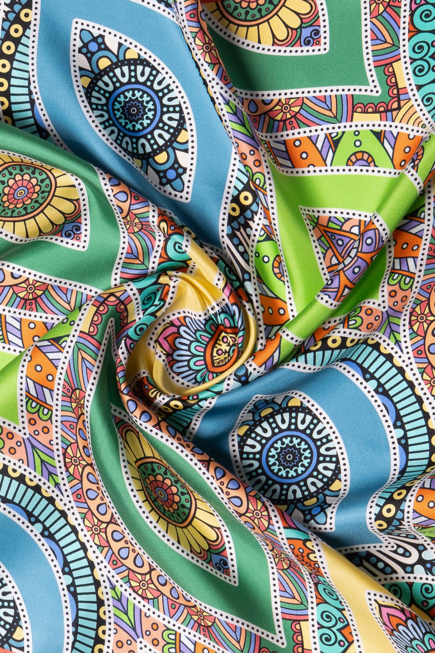 Foulard en sergé imprimé œil grec