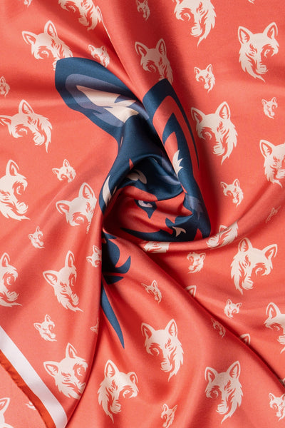 Wolf Design Printed Twill Scarf