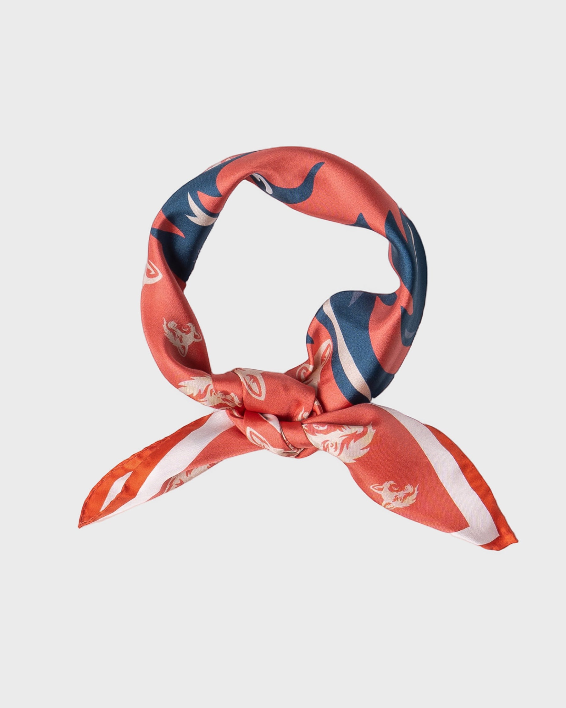 Foulard Ècharpe en sergé imprimé motif Loup