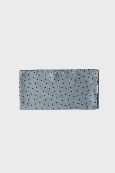 Polka Dot Printed Twill Silk Scarf