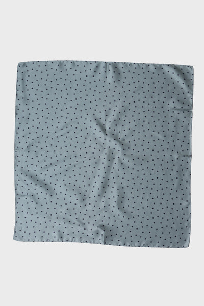 Polka Dot Printed Twill Silk Scarf