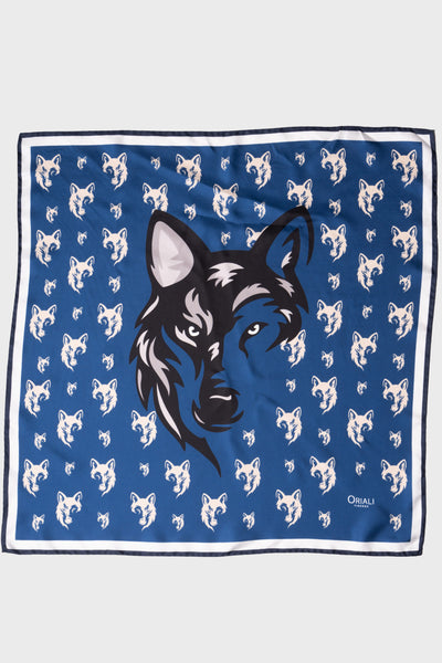 Wolf Design Printed Twill Scarf