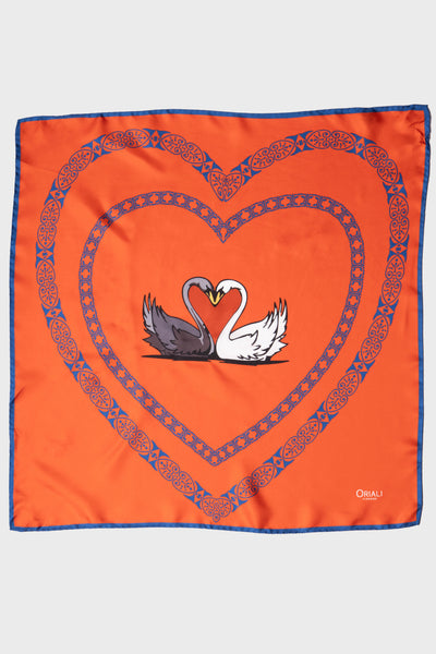 Swan In Love Design Scarf