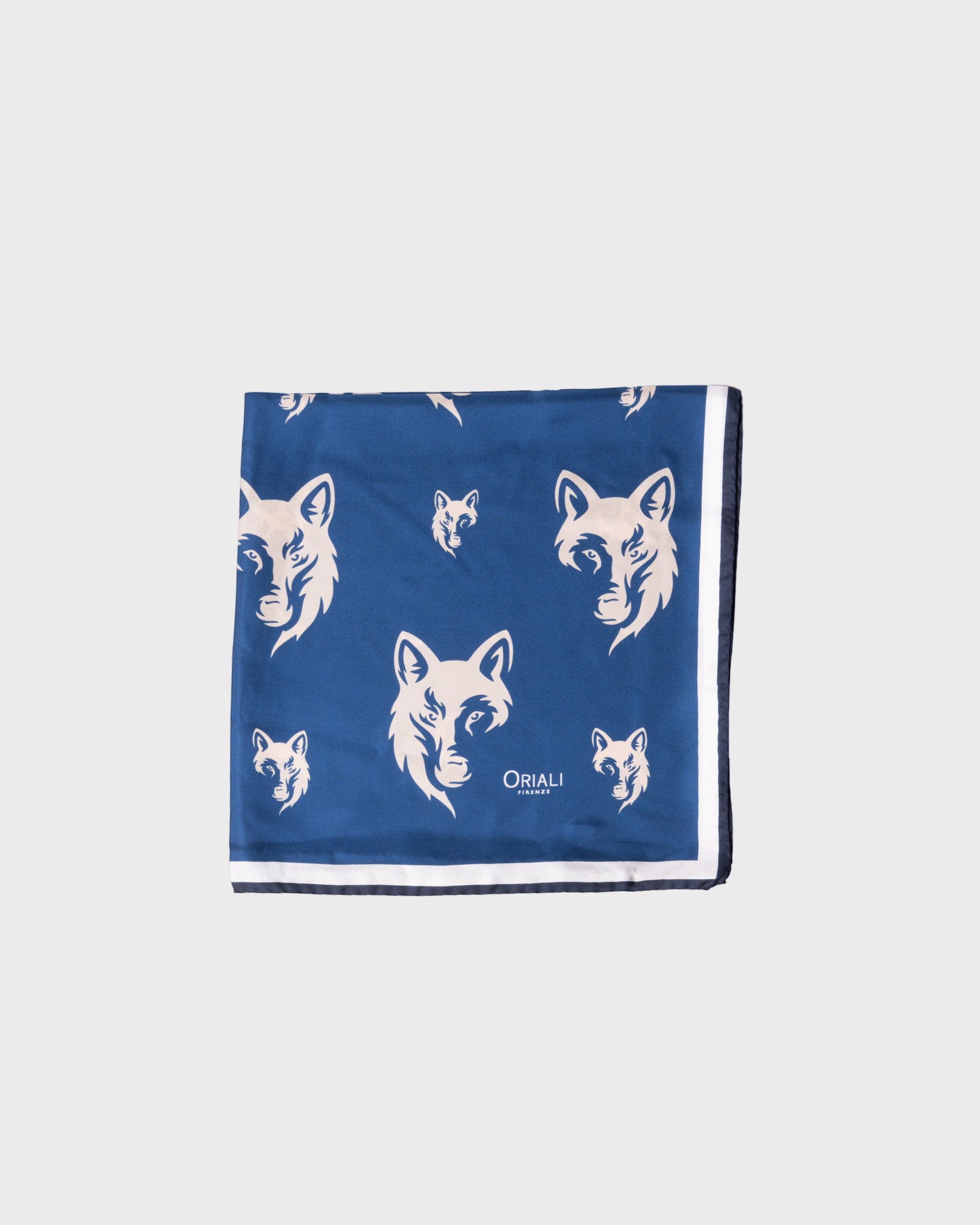 Foulard Écharpe en sergé imprimé motif Loup