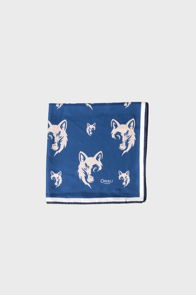Wolf Design Printed Twill Scarf
