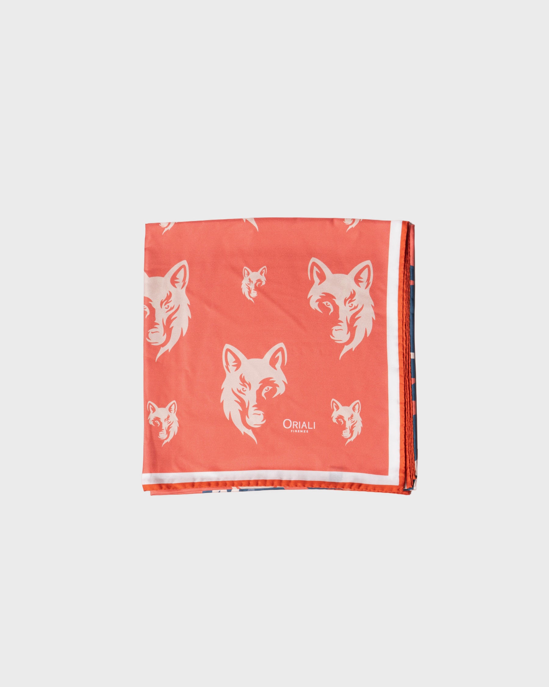 Foulard Ècharpe en sergé imprimé motif Loup