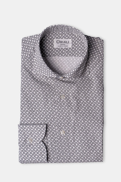 Optical Print Poplin Shirt