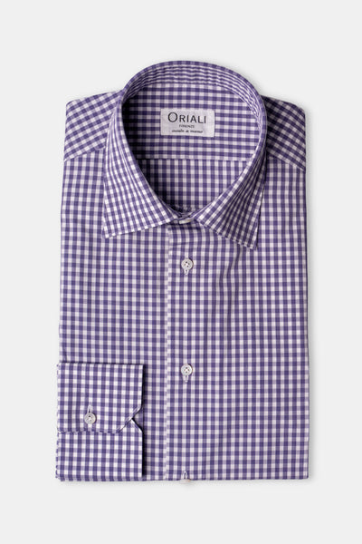 Camicia A Quadri Signature Popeline