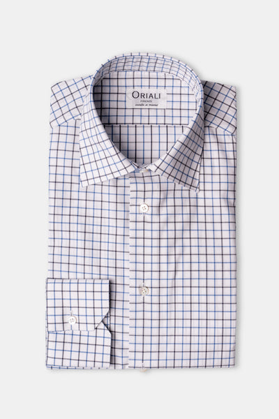 Camicia A Quadri Signature Popeline