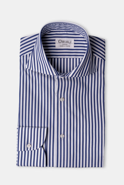 Camicia A Righe Signature Popeline