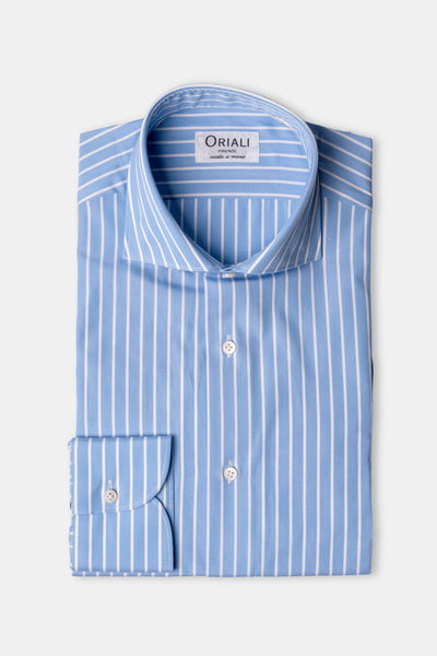 Chemise en popeline rayée Signature