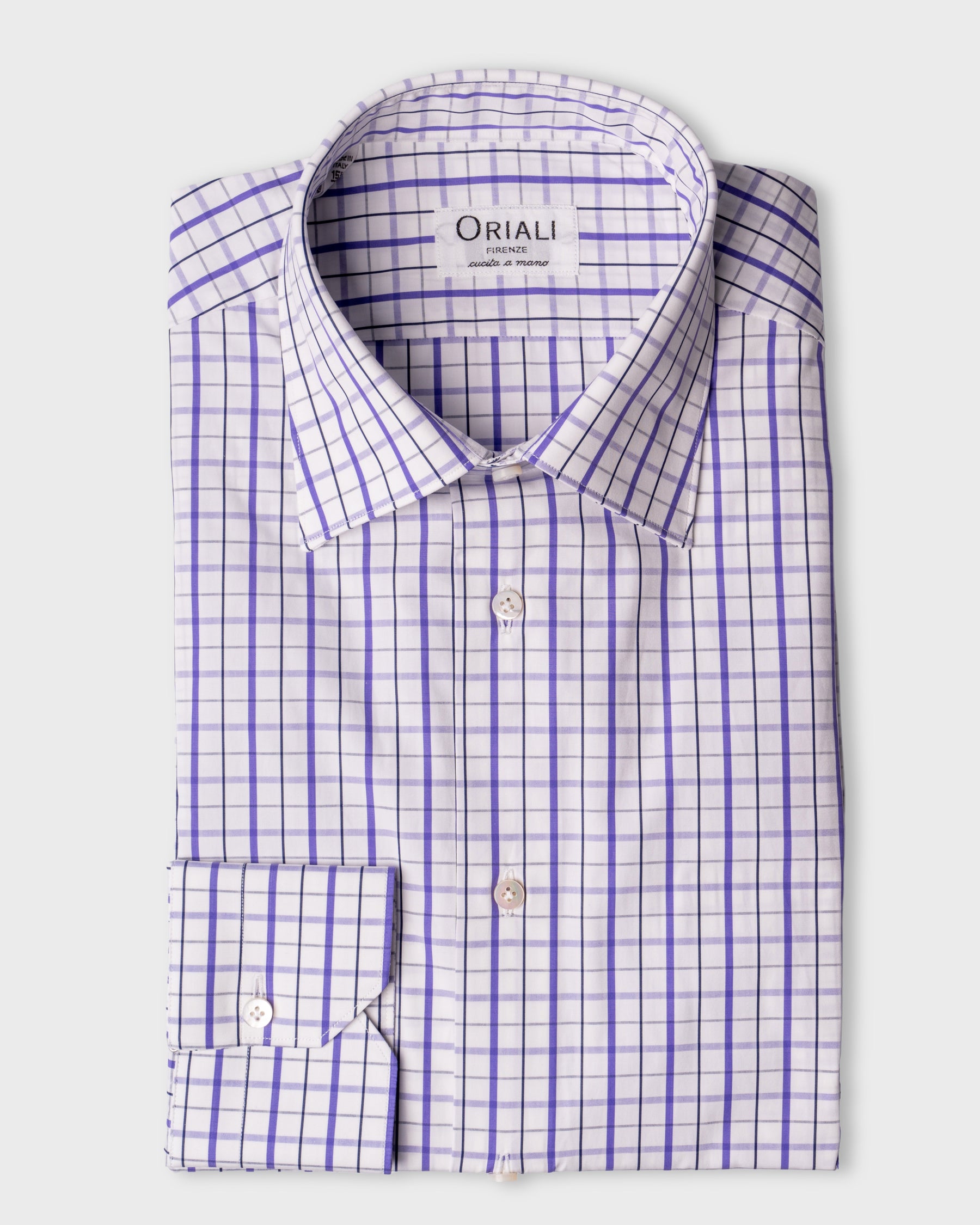 Camicia A Quadri Signature Popeline