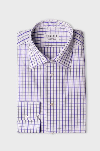 Camicia A Quadri Signature Popeline