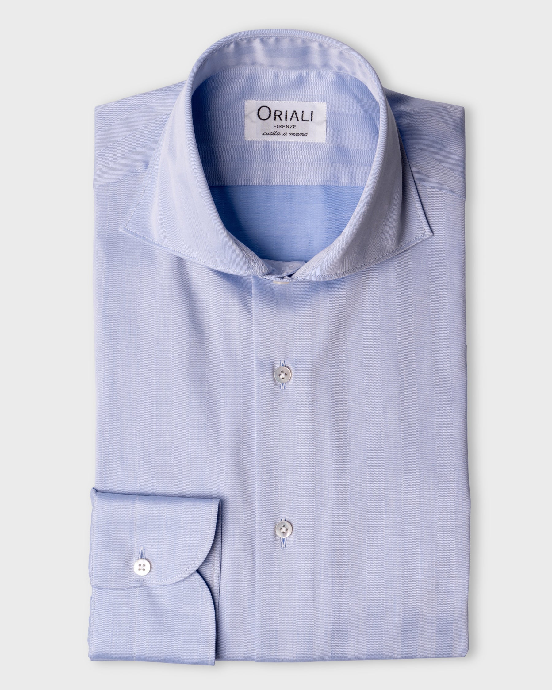 Camicia Celeste Medio Signature Twill