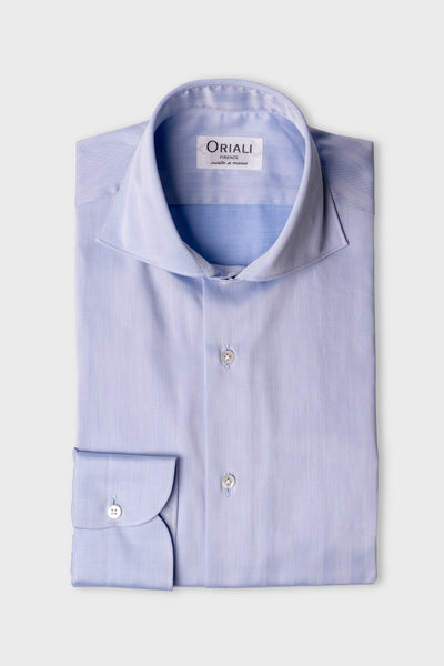 Camicia Celeste Medio Signature Twill