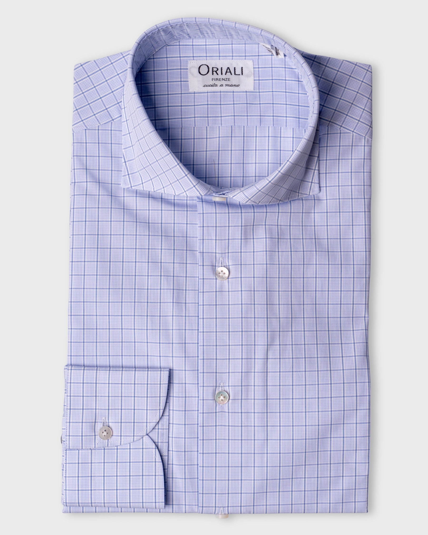 Camicia A Quadri Signature Popeline