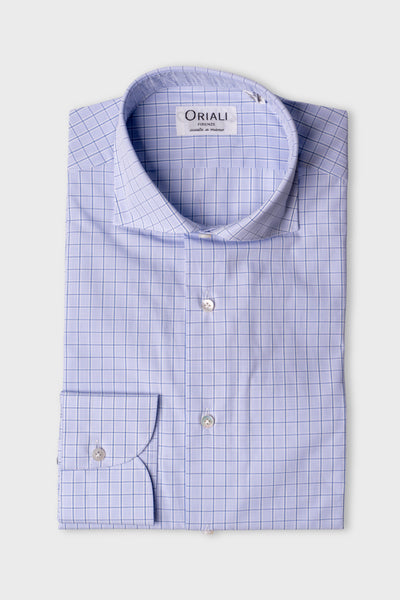 Camicia A Quadri Signature Popeline