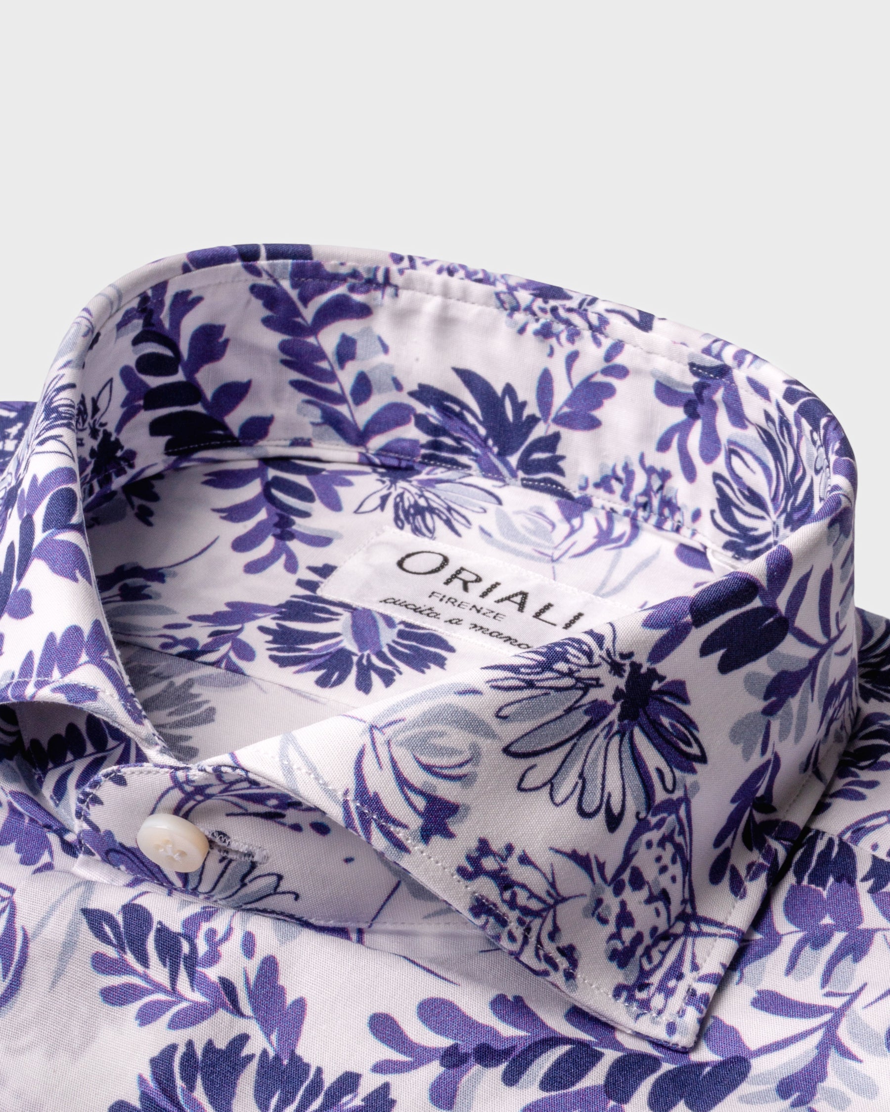 Camicia Stampa Floreale Popeline