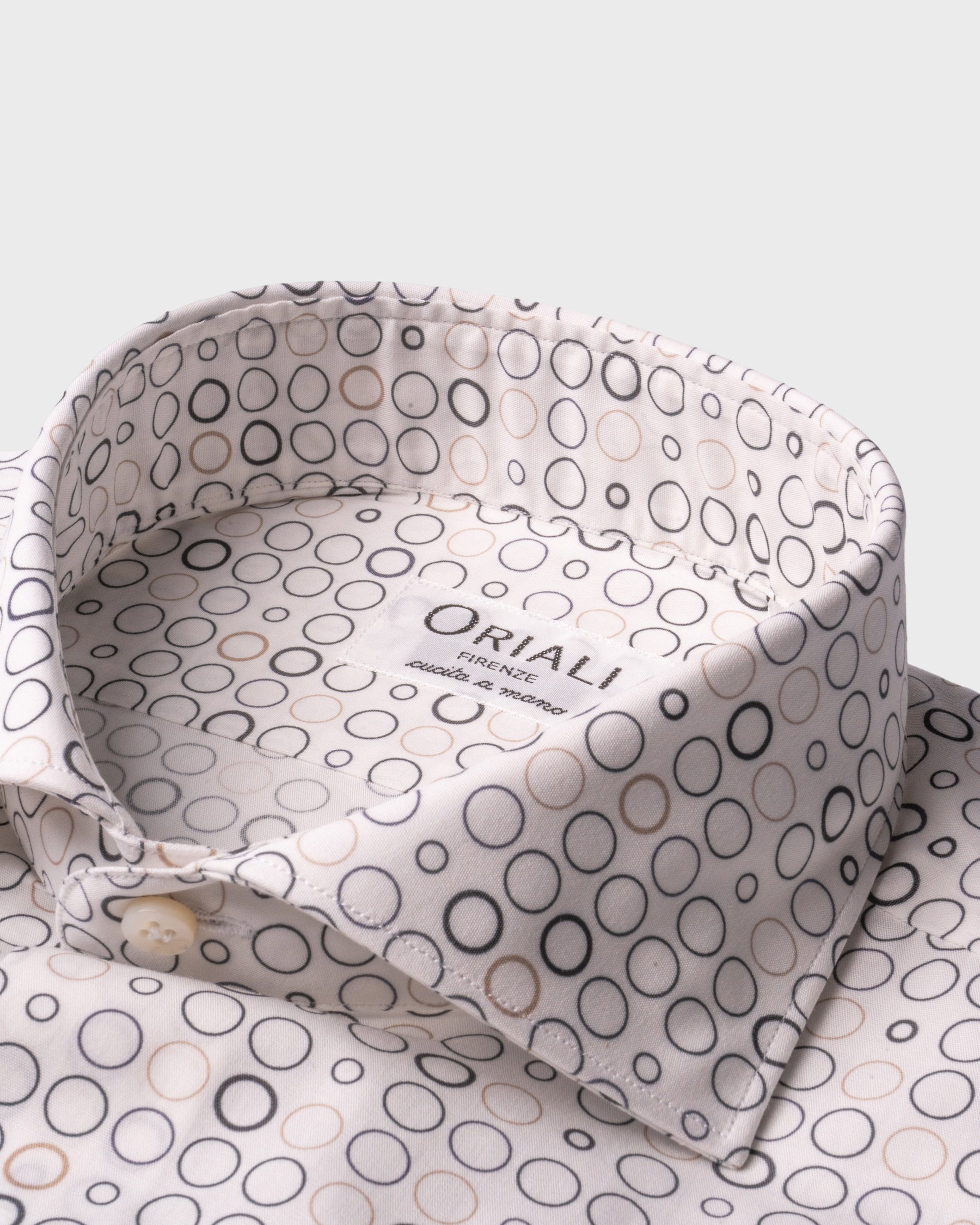 Camicia Stampa Geometrica Popeline