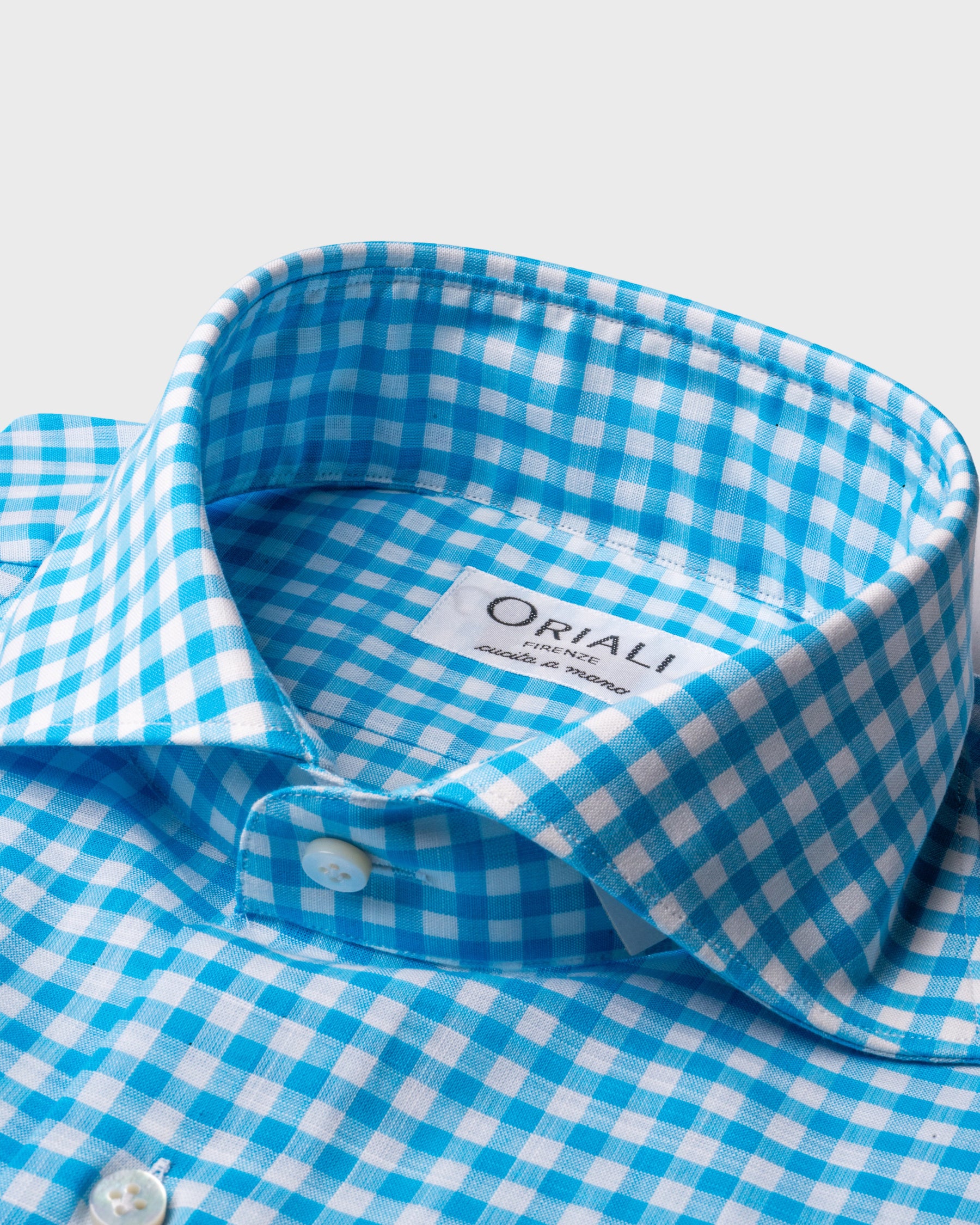 Camicia Quadri Chambray Oxford