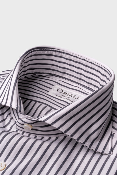 Camicia A Righe Signature Popeline