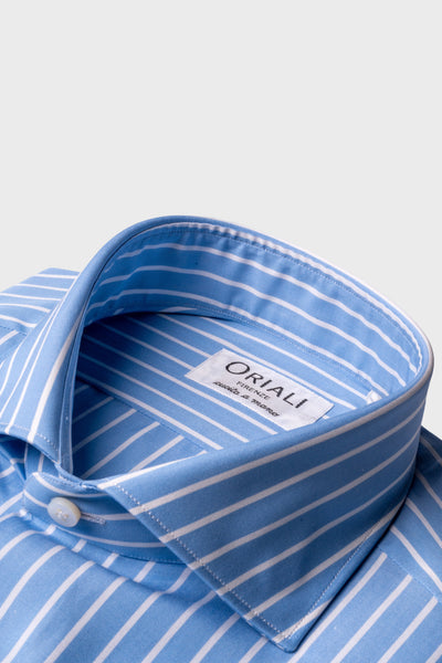 Chemise en popeline rayée Signature