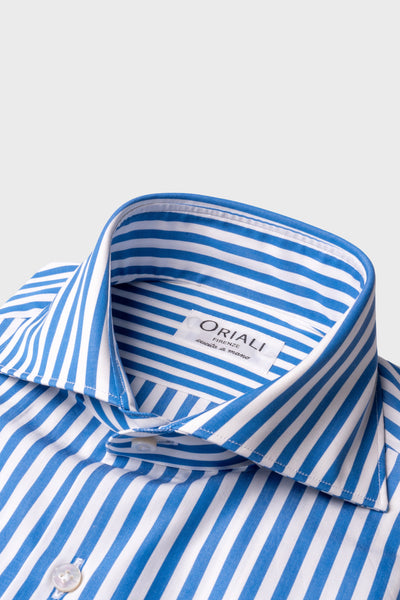 Chemise en popeline rayée Signature